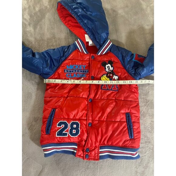 Disney Store Kids Full Zip Puffer Hooded Mickey Mouse Jacket - 5/6 - Picture 9 of 13